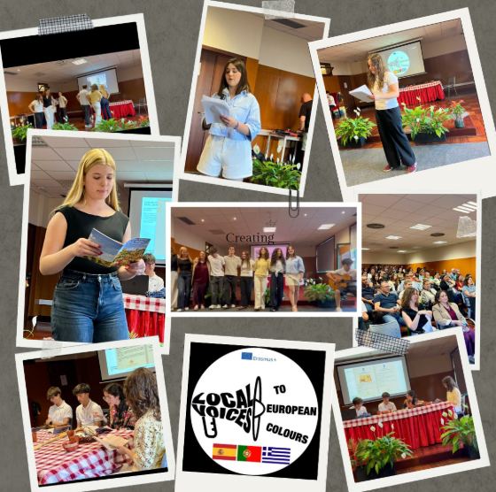 Comunidade escolar na sessão do projeto Local Voices to European Colours